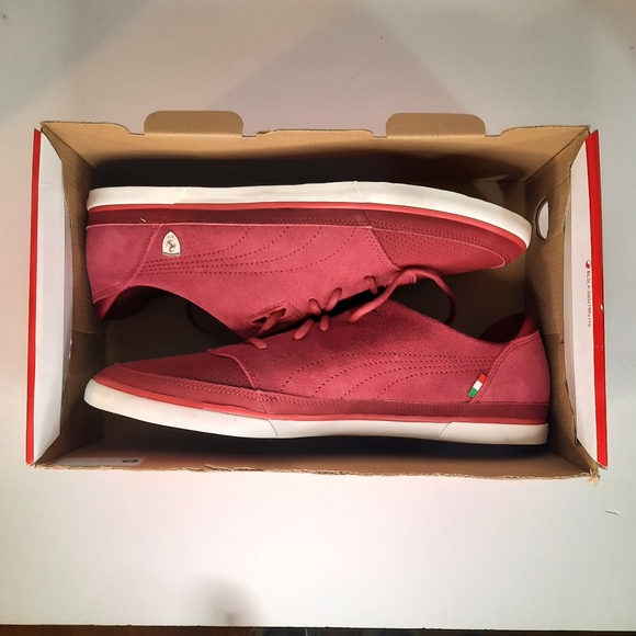 NEW Puma Mens Vulcanised SF Ferrari Sneakers Shoes DEEP RED - Picture 3 of 9